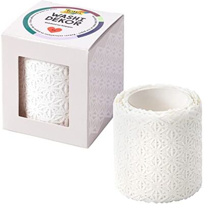 Folia Bordure décorative décor washi Fleurs, Blanc Noir Folia Bordure décorative décor washi Fleurs, Blanc Noir