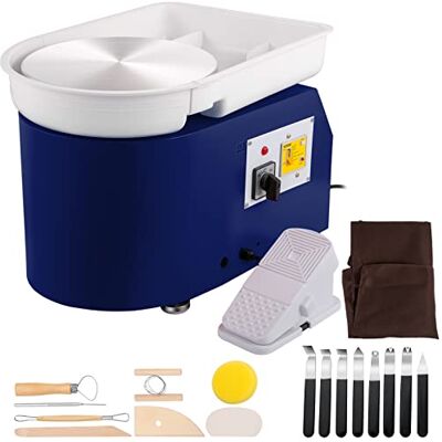 VEVOR Roue de Poterie 28 cm 350 W pour Céramique Bricolage Bleue, Alliage d'Aluminium, Blue, 52 x 35 x 35 cm VEVOR Roue de Poterie 28 cm 350 W pour Céramique Bricolage Bleue, Alliage d'Aluminium, Blue, 52 x 35 x 35 cm