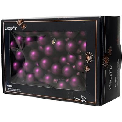 Kaemingk Lot de 144 boules de Noël sur fil de verre, 2 cm, baies miroir, petites boules décoratives, décoration de sapin de Noël et décoration de Noël, figue mate Kaemingk Lot de 144 boules de Noël sur fil de verre, 2 cm, baies miroir, petites boules décoratives, décoration de sapin de Noël et décoration de Noël, figue mate