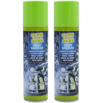 Spetebo Lot de 2 sprays de neige de Noël phosphorescents 150 ml Neige artificielle phosphorescente à pulvériser Flocons de neige artificiel Spray lumineux Spetebo Lot de 2 sprays de neige de Noël phosphorescents 150 ml Neige artificielle phosphorescente à pulvériser Flocons de neige artificiel Spray lumineux