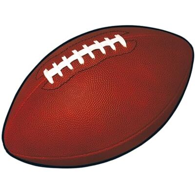 Beistle 55595 Lot de 24 découpes sur le thème du football Décorations de fête d'anniversaire Papier, marron/blanc/noir Beistle 55595 Lot de 24 découpes sur le thème du football Décorations de fête d'anniversaire Papier, marron/blanc/noir