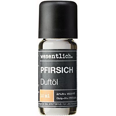 wesentlich. Huile parfumée pêche 10 ml – Parfum fin pour diffuseur et lampe – Comme parfum d'ambiance ou pour la fabrication de bougies – Huiles pures de qualité supérieure d'Allemagne wesentlich. Huile parfumée pêche 10 ml – Parfum fin pour diffuseur et lampe – Comme parfum d'ambiance ou pour la fabrication de bougies – Huiles pures de qualité supérieure d'Allemagne