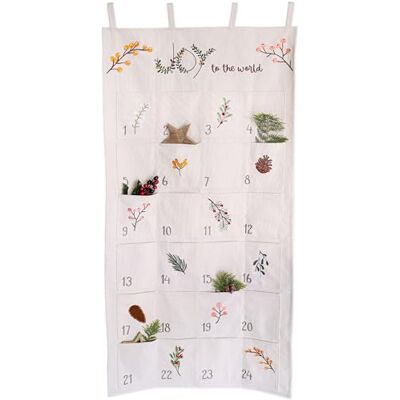 Papierdrachen Calendrier de l'Avent 2025 Calendrier mural en tissu brodé « Joy to the World » Avec sacs en tissu à remplir Qualité supérieure et réutilisable Papierdrachen Calendrier de l'Avent 2025 Calendrier mural en tissu brodé « Joy to the World » Avec sacs en tissu à remplir Qualité supérieure et réutilisable