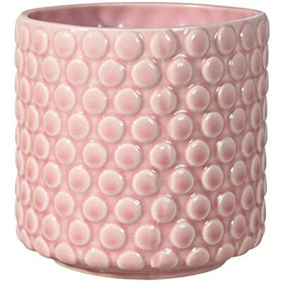 Bloomingville Pot de Fleur Dot Pots de Fleurs décoratifs Couleur pour intérieur Style rétro créatif S (12,5 cm ø), Rose, Céramique Bloomingville Pot de Fleur Dot Pots de Fleurs décoratifs Couleur pour intérieur Style rétro créatif S (12,5 cm ø), Rose, Céramique