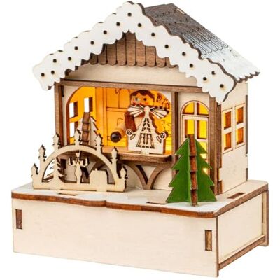 Ideen mit Herz Maison LED Marché de Noël Maisons miniatures Éclairage de Noël Décoration de Noël Décoration en bois Lumière d'ambiance Fonctionne avec piles (scène du marché de Noël 5) Ideen mit Herz Maison LED Marché de Noël Maisons miniatures Éclairage de Noël Décoration de Noël Décoration en bois Lumière d'ambiance Fonctionne avec piles (scène du marché de Noël 5)
