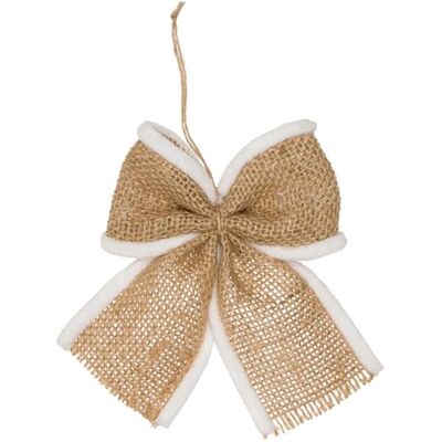 Halbach Seidenbänder Lot de nœuds en toile de jute de qualité supérieure Grand nœud cadeau pour décoration de Noël et décoration d'arbre Halbach Seidenbänder Lot de nœuds en toile de jute de qualité supérieure Grand nœud cadeau pour décoration de Noël et décoration d'arbre