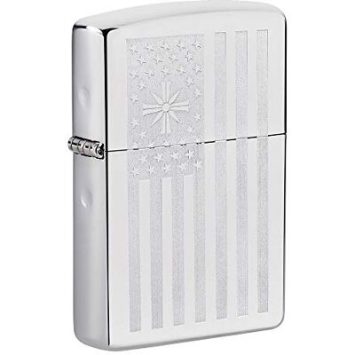 Zippo Briquet de poche unisexe avec drapeau Far Cry en chrome poli, taille unique Zippo Briquet de poche unisexe avec drapeau Far Cry en chrome poli, taille unique