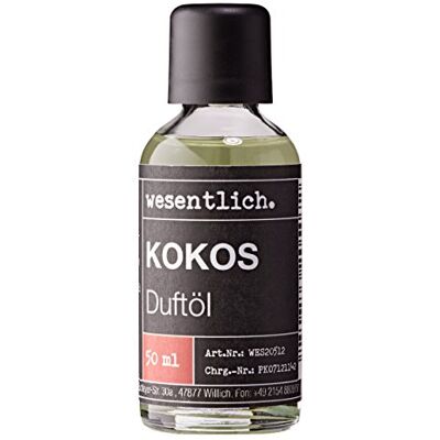 wesentlich. Huile parfumée noix de coco 50 ml – Parfum fin pour diffuseur et lampe – Comme parfum d'ambiance ou pour la fabrication de bougies – Huiles pures de qualité supérieure en provenance wesentlich. Huile parfumée noix de coco 50 ml – Parfum fin pour diffuseur et lampe – Comme parfum d'ambiance ou pour la fabrication de bougies – Huiles pures de qualité supérieure en provenance