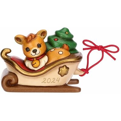 THUN , Traîneau modulaire avec faon Amy, Limited Edition 2024 en céramique de haute qualité, collection Noël, figurines de collection, idée cadeau pour Noël, 10 x 6,3 x 7,1 cm THUN , Traîneau modulaire avec faon Amy, Limited Edition 2024 en céramique de haute qualité, collection Noël, figurines de collection, idée cadeau pour Noël, 10 x 6,3 x 7,1 cm