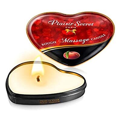 Plaisirs Secrets Mini Bougie de Massage Pêche de Vigne Boîte Cœur 35 ml Plaisirs Secrets Mini Bougie de Massage Pêche de Vigne Boîte Cœur 35 ml