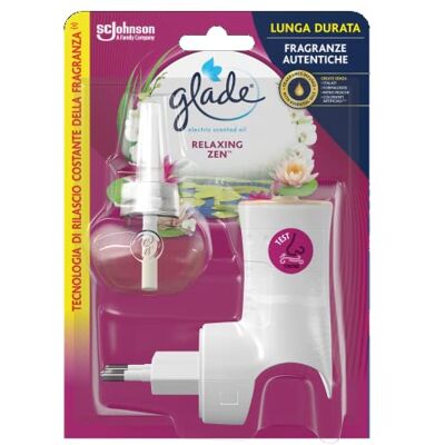 Glade Diffuseur d'huiles essentielles électrique, Starter Set, Fragranza Relaxing Zen, Lot de 1 diffuseur et 1 recharge Glade Diffuseur d'huiles essentielles électrique, Starter Set, Fragranza Relaxing Zen, Lot de 1 diffuseur et 1 recharge