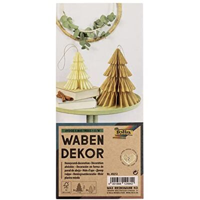 Folia 49212 Arbres en Miel Set de 2 - Décoration de Noël Folia 49212 Arbres en Miel Set de 2 - Décoration de Noël