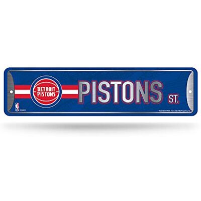 Rico Industries Panneau de rue en métal NBA Detroit Pistons Décoration d'intérieur (10,2 x 38,1 cm) Idéal pour la maison, le bureau, la chambre à coucher et la grotte Fabriqué Rico Industries Panneau de rue en métal NBA Detroit Pistons Décoration d'intérieur (10,2 x 38,1 cm) Idéal pour la maison, le bureau, la chambre à coucher et la grotte Fabriqué