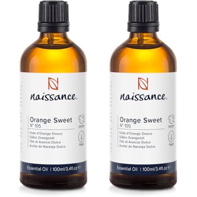 Naissance Huile Essentielle D’Orange Douce (No. 105) 200ml (2 X 100ml) Pure, Naturelle, Végan, Non Dilué Pour Aromathérapie, Diffuseur, Humidificateur, Mélange Massage Arôme Apaisant Naissance Huile Essentielle D’Orange Douce (No. 105) 200ml (2 X 100ml) Pure, Naturelle, Végan, Non Dilué Pour Aromathérapie, Diffuseur, Humidificateur, Mélange Massage Arôme Apaisant