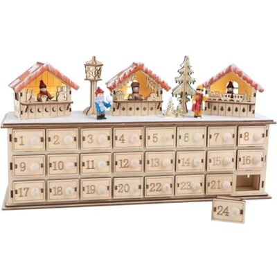 small foot 1290 advent calendar, wood, brown, 40 x 10 x 22 cm small foot 1290 advent calendar, wood, brown, 40 x 10 x 22 cm