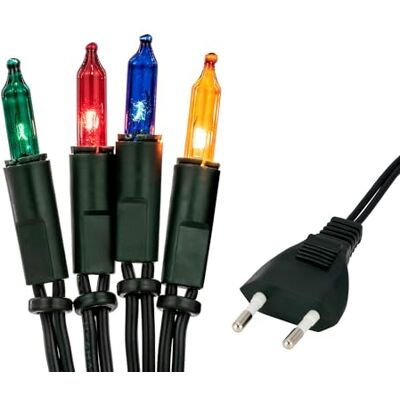 Hellum Guirlande lumineuse intérieure Sapin de Noël avec 100 lumières colorées. Décoration de Noël moderne câble vert avec fiche 14,85m, < 59 lm, déco salon, éclairage sapin, décoration de Noël 839074 Hellum Guirlande lumineuse intérieure Sapin de Noël avec 100 lumières colorées. Décoration de Noël moderne câble vert avec fiche 14,85m, < 59 lm, déco salon, éclairage sapin, décoration de Noël 839074