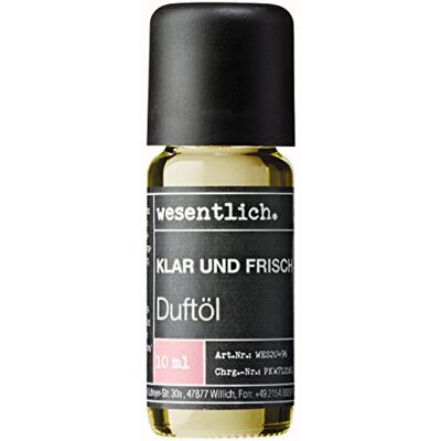 wesentlich. Huile parfumée claire et fraîche 10 ml – Parfum fin pour diffuseur et lampe – Comme parfum d'ambiance ou pour la fabrication de bougies – Huiles pures de qualité supérieure en provenance wesentlich. Huile parfumée claire et fraîche 10 ml – Parfum fin pour diffuseur et lampe – Comme parfum d'ambiance ou pour la fabrication de bougies – Huiles pures de qualité supérieure en provenance