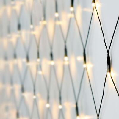 Spetebo Filet lumineux 1,5 x 1,5 m 100 LED blanc chaud Fonctionne avec piles + fonction minuterie Guirlande lumineuse décorative d'extérieur Spetebo Filet lumineux 1,5 x 1,5 m 100 LED blanc chaud Fonctionne avec piles + fonction minuterie Guirlande lumineuse décorative d'extérieur