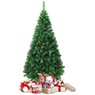 COSTWAY Sapin de Noël Artificiel 180 cm avec Pied en Métal, Arbre de Noël Artificiel pour Décoration de Noël Matériau PVC, Vert Nature (180 cm) COSTWAY Sapin de Noël Artificiel 180 cm avec Pied en Métal, Arbre de Noël Artificiel pour Décoration de Noël Matériau PVC, Vert Nature (180 cm)