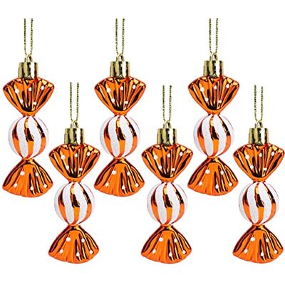 Christmas Concepts ® Lot de 6-8 cm mini boules de Noël en forme de bonbons Brillantes et pailletées Décorations pour sapin de Noël (cuivre) Christmas Concepts ® Lot de 6-8 cm mini boules de Noël en forme de bonbons Brillantes et pailletées Décorations pour sapin de Noël (cuivre)
