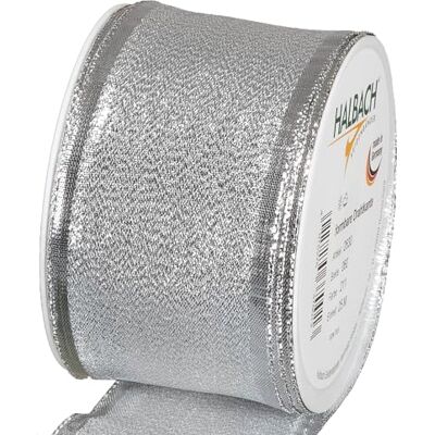 Halbach Seidenbänder Ruban cadeau argenté Fabriqué en Allemagne Avec bords métalliques malléables 60 mm x 25 m Ruban doré élégant pour mariage ou Noël Halbach Seidenbänder Ruban cadeau argenté Fabriqué en Allemagne Avec bords métalliques malléables 60 mm x 25 m Ruban doré élégant pour mariage ou Noël