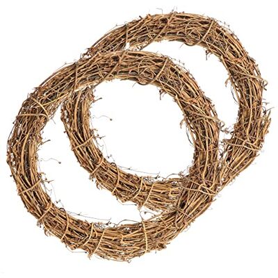 com-four ® 2x Couronne en bois décorative DIY pour bricoler couronne en rotin pour décorer les fenêtres les tables et les portes par exemple com-four ® 2x Couronne en bois décorative DIY pour bricoler couronne en rotin pour décorer les fenêtres les tables et les portes par exemple