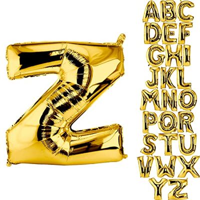 DekoRex Folienballon Gold 82cm Ballon d'anniversaire Mariage Déco (lettre Z) DekoRex Folienballon Gold 82cm Ballon d'anniversaire Mariage Déco (lettre Z)