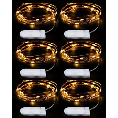 EMOS Guirlande Micro LED en Fil de Cuivre 2m, 20 LED, à Pile CR2032 Lumineuse Intérieur Deco pour Chambre, Mariage, Noël, Fête, Blanc Chaud Lot de 6 Pièces EMOS Guirlande Micro LED en Fil de Cuivre 2m, 20 LED, à Pile CR2032 Lumineuse Intérieur Deco pour Chambre, Mariage, Noël, Fête, Blanc Chaud Lot de 6 Pièces