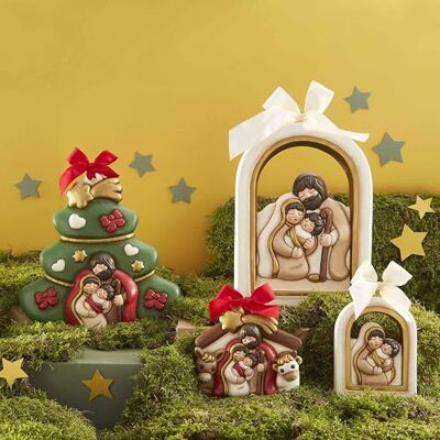 THUN Formella Arbre de Noël avec Sainte Famille Décorations de Noël Maison Grand Format Céramique 25,1 x 4,3 x 25,4 h cm THUN Formella Arbre de Noël avec Sainte Famille Décorations de Noël Maison Grand Format Céramique 25,1 x 4,3 x 25,4 h cm