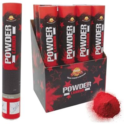 FIESTAS GUIRCA Canon à poussière rouge (30 cm) (20-30 g) Décoration pour fêtes d'Halloween, anniversaires et été Idéal pour les célébrations et événements amusants Rouge FIESTAS GUIRCA Canon à poussière rouge (30 cm) (20-30 g) Décoration pour fêtes d'Halloween, anniversaires et été Idéal pour les célébrations et événements amusants Rouge
