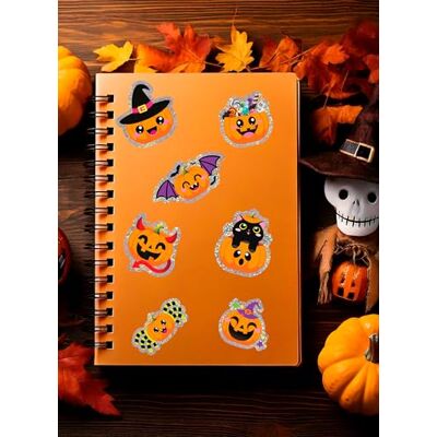 FIESTAS GUIRCA Autocollants holographiques assortis pour Halloween Décoration de fête pour Halloween et célébrations à thème Idéal pour fêtes d'horreur et événements amusants Multicolore FIESTAS GUIRCA Autocollants holographiques assortis pour Halloween Décoration de fête pour Halloween et célébrations à thème Idéal pour fêtes d'horreur et événements amusants Multicolore
