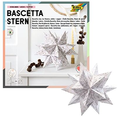 Folia 406/2020 Kit de bricolage étoile Bascetta Décoration d'hiver Blanc/cuivre 32 feuilles 20 x 20 cm Taille finie de l'étoile en papier env. 30 cm avec instructions détaillées (français non garanti) Folia 406/2020 Kit de bricolage étoile Bascetta Décoration d'hiver Blanc/cuivre 32 feuilles 20 x 20 cm Taille finie de l'étoile en papier env. 30 cm avec instructions détaillées (français non garanti)