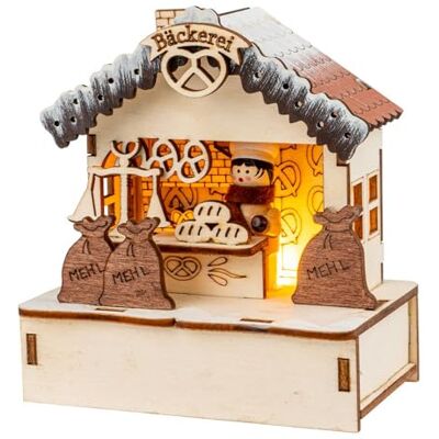 Ideen mit Herz Maison LED Marché de Noël Maisons miniatures Éclairage de Noël Décoration de Noël Décoration en bois Lumière d'ambiance Fonctionne avec piles (scène du marché de Noël 3) Ideen mit Herz Maison LED Marché de Noël Maisons miniatures Éclairage de Noël Décoration de Noël Décoration en bois Lumière d'ambiance Fonctionne avec piles (scène du marché de Noël 3)