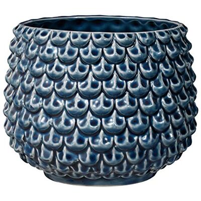 Bloomingville Pot de Fleur Pinecone Pots de Fleurs décoratifs Couleur pour intérieur Style rétro créatif L (16,5 cm ø), Couleur pétrole, Céramique Bloomingville Pot de Fleur Pinecone Pots de Fleurs décoratifs Couleur pour intérieur Style rétro créatif L (16,5 cm ø), Couleur pétrole, Céramique