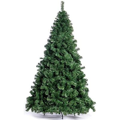 BAKAJI Grand Sasso Sapin de Noël Super épais pin vert, base croix en métal, pliable, très haute qualité, montage facile avec branches à greffer (210 cm) BAKAJI Grand Sasso Sapin de Noël Super épais pin vert, base croix en métal, pliable, très haute qualité, montage facile avec branches à greffer (210 cm)