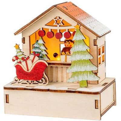 Ideen mit Herz Maison LED Marché de Noël Maisons miniatures Éclairage de Noël Décoration de Noël Décoration en bois Lumière d'ambiance Fonctionne avec piles (scène du marché de Noël 1) Ideen mit Herz Maison LED Marché de Noël Maisons miniatures Éclairage de Noël Décoration de Noël Décoration en bois Lumière d'ambiance Fonctionne avec piles (scène du marché de Noël 1)