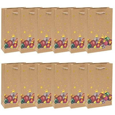 Idena 90800DY - Sacs en papier - 12 pcs - Noël Idena 90800DY - Sacs en papier - 12 pcs - Noël