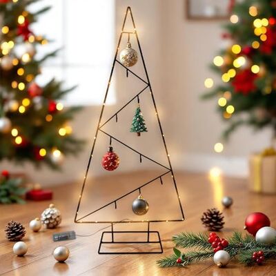 Spetebo Sapin de Noël LED en métal noir avec 9 crochets – 77 cm – Support décoratif pour bijoux décoratifs à piles – Décoration de Noël de l'Avent Spetebo Sapin de Noël LED en métal noir avec 9 crochets – 77 cm – Support décoratif pour bijoux décoratifs à piles – Décoration de Noël de l'Avent