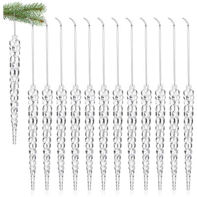 com-four ® 12x pendentifs décoratifs glaçons, Pendentifs glaçons Cintres pour sapin de Noël et cintres de Noël com-four ® 12x pendentifs décoratifs glaçons, Pendentifs glaçons Cintres pour sapin de Noël et cintres de Noël
