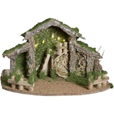 Lumières Feeric & Noël Crèche vide + 5 LED 22,5cm Lumières Feeric & Noël Crèche vide + 5 LED 22,5cm