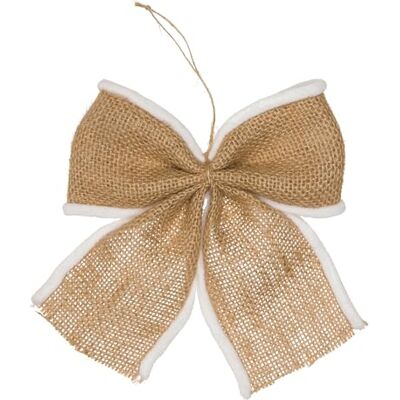 Halbach Seidenbänder Lot de nœuds en toile de jute de qualité supérieure Grand nœud cadeau pour décoration de Noël et décoration d'arbre Halbach Seidenbänder Lot de nœuds en toile de jute de qualité supérieure Grand nœud cadeau pour décoration de Noël et décoration d'arbre