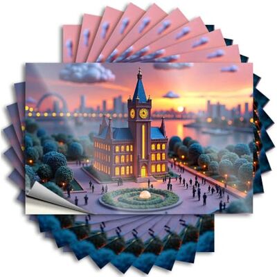 MZBS Man Cave Stuff Tatouages muraux Horloge miniature illuminée par coucher de soleil positif Lot d'autocollants de pêche (8 x 12 cm) MZBS Man Cave Stuff Tatouages muraux Horloge miniature illuminée par coucher de soleil positif Lot d'autocollants de pêche (8 x 12 cm)