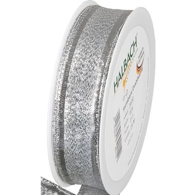 Halbach Seidenbänder Ruban cadeau argenté Fabriqué en Allemagne Avec bords métalliques malléables 25 mm x 25 m Ruban doré élégant pour mariage ou Noël Halbach Seidenbänder Ruban cadeau argenté Fabriqué en Allemagne Avec bords métalliques malléables 25 mm x 25 m Ruban doré élégant pour mariage ou Noël