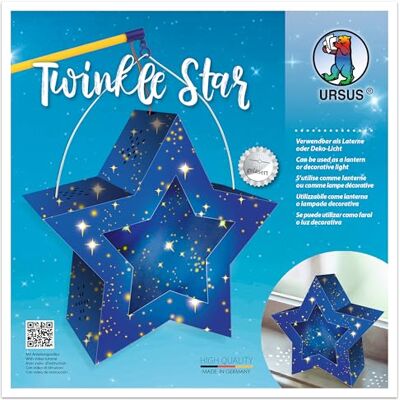 Ursus Twinkle Star, ciel étoilé, env. Lanternes 19,3 x 18,3 x 8 cm Étoile brute en carton photo 300 g/m² laser et rainuré 2 étoiles en papier transparent 115 g/m² Ursus Twinkle Star, ciel étoilé, env. Lanternes 19,3 x 18,3 x 8 cm Étoile brute en carton photo 300 g/m² laser et rainuré 2 étoiles en papier transparent 115 g/m²