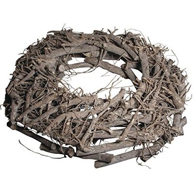 Rayher Hobby 65019000 Couronne en osier blanc essuyé, 40 cm de diamètre, hauteur 8 cm, couronne de l'Avent, couronne de porte, couronne naturelle, anneau en osier Rayher Hobby 65019000 Couronne en osier blanc essuyé, 40 cm de diamètre, hauteur 8 cm, couronne de l'Avent, couronne de porte, couronne naturelle, anneau en osier