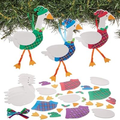 Baker Ross FN318 Kit de décoration de l'oie de Noël paquet de 8, artisanat de Noël pour les enfants, décorations de Noël Baker Ross FN318 Kit de décoration de l'oie de Noël paquet de 8, artisanat de Noël pour les enfants, décorations de Noël