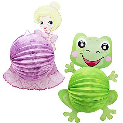 com-four ® 2x Lanterne (MD) avec motif coloré de princesse grenouille Lanterne en papier pour Santa Martin et Halloween Lanterne Martins pour enfants com-four ® 2x Lanterne (MD) avec motif coloré de princesse grenouille Lanterne en papier pour Santa Martin et Halloween Lanterne Martins pour enfants