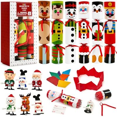 JOYIN Lot de 6 jouets de Noël sans pression pour fête avec jouets à charge, lot de bonbonnières de table avec chapeau de plaisantant et cadeaux, cadeaux de Noël amusants pour enfants JOYIN Lot de 6 jouets de Noël sans pression pour fête avec jouets à charge, lot de bonbonnières de table avec chapeau de plaisantant et cadeaux, cadeaux de Noël amusants pour enfants