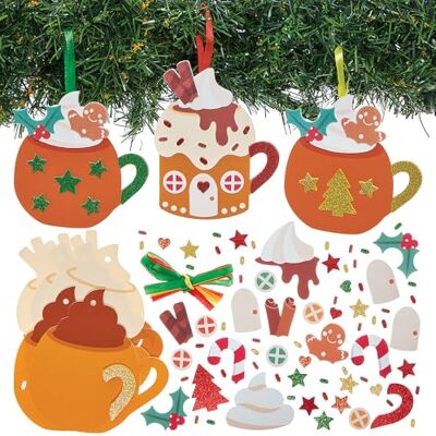Baker Ross FN626 Kits de décoration Mix & Match Latte aux épices de Noël – Lot de 8, kits de bricolage de Noël pour que les enfants créent des décorations saisonnières Baker Ross FN626 Kits de décoration Mix & Match Latte aux épices de Noël – Lot de 8, kits de bricolage de Noël pour que les enfants créent des décorations saisonnières