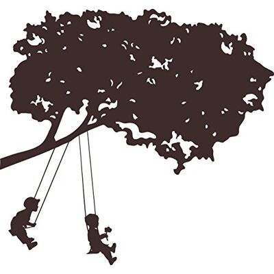 RoomMates RMK1654GM Décoration d'intérieur Silhouette Balançante Enfants Marron RoomMates RMK1654GM Décoration d'intérieur Silhouette Balançante Enfants Marron